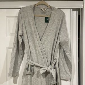 NWT LLBean Ultrasoft Sweatshirt Robe Wrap